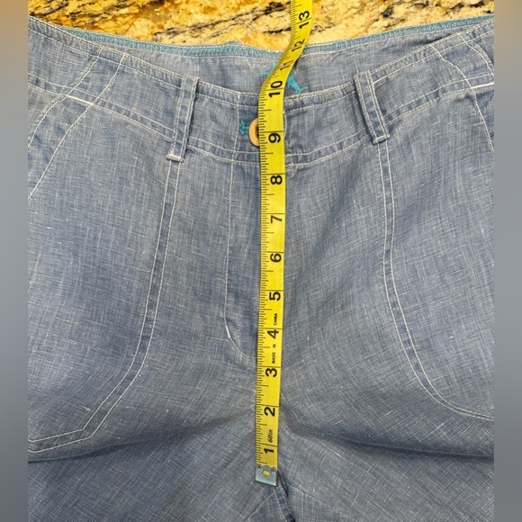 Tommy Bahama Sea Glass 100% Linen Cropped Pants Women’s Size 8 - Picture 8 of 9